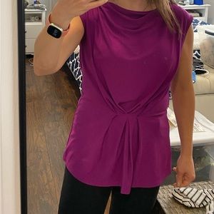 Ann Taylor Fuschia silk shirt. Size Medium.